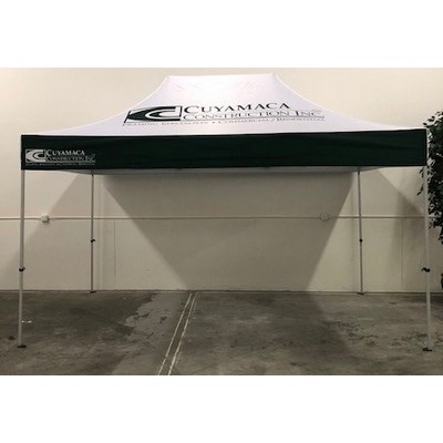 10' x 15' Tent Canopy-Powder Coated Steel Frame - Full Color Imprint