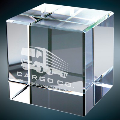Crystal Cube Award (3" x 3")