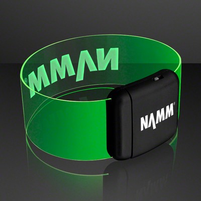 Cosmic Green LED Magnetic Clasp Bracelets - PRINTED