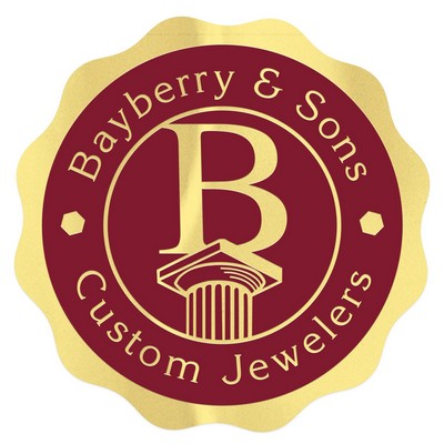 Occasion Roll Label | Circle | 1 1/4" dia. | Scalloped Edge | Foil Papers