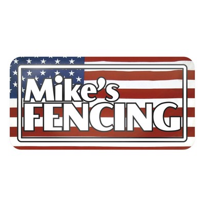 Domed Decal | Rectangle | 1" x 2"| White Vinyl | Full Color