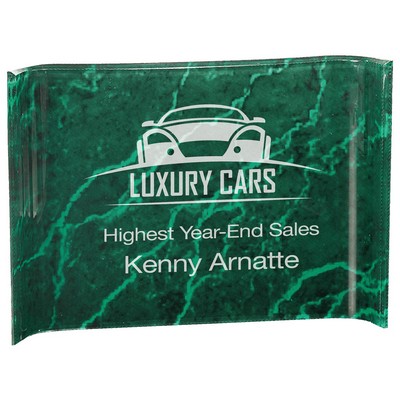 Green Marbleized Acrylic Crescent Award (10" x 7")