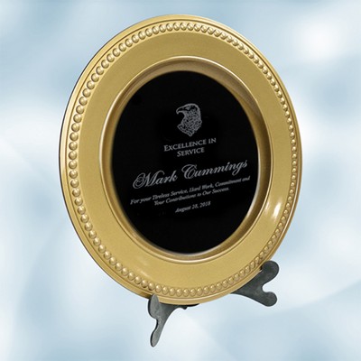 Gold/Black Award Plate w/ Acrylic Stand