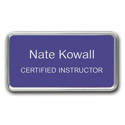 Metal Framed Badge (1.5"X2.875") (Laser engraved logo and personalization)