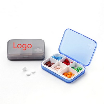 Weekly Pill Organizer - 6 Compartment Box