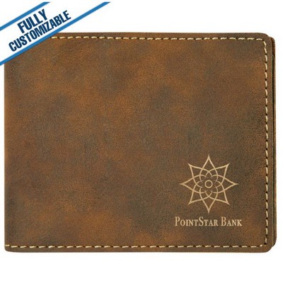 Rustic Gold Leatherette - Bifold Wallet