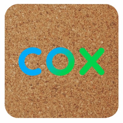 Cork Coaster, 4" Square, Digital