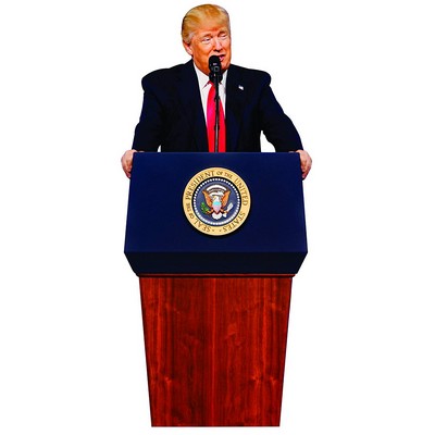 Donald Trump Press Release Cardboard Cutout Stand Up| Standee Picture Poster Print Apporx. 6'