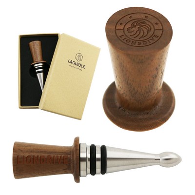 Laguiole Wine Stopper w/Walnut Brown Top