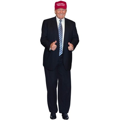 Donald Trump Red 'MAGA' Hat and Suit Stand Up| Standee Picture Poster Photo Print 6'