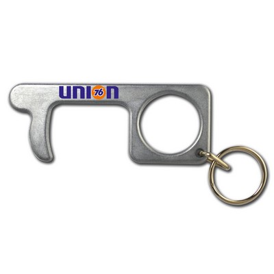 Touchless door opening and button pressing tool with keyring