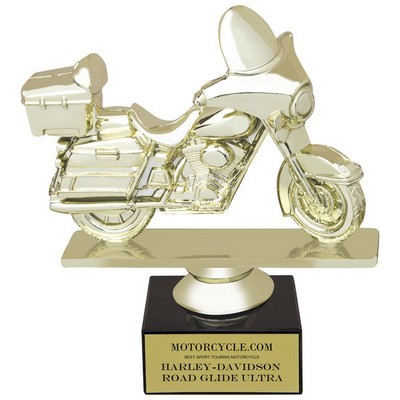 6" Motorcycle Gold Figure Trophy w/Black Base