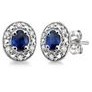 Jilco Inc. White Gold Diamond & Sapphire Earrings