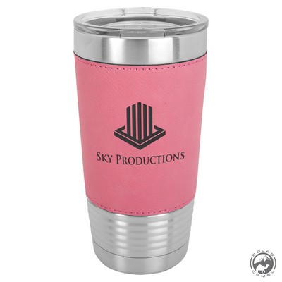 Pink Polar Camel Tumbler w/Leatherette Grip