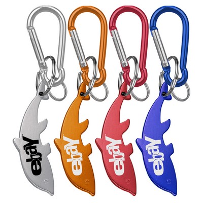 Dolphin Shaped Bottle Opener Key Holder and Carabiner