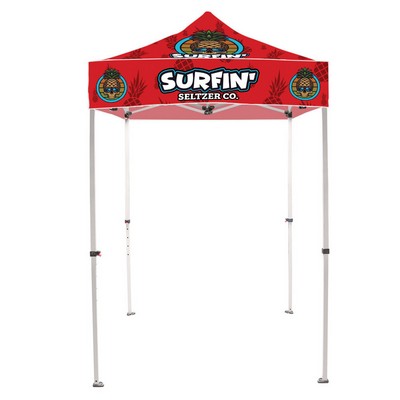 ONE CHOICE® 5' Steel Canopy Tent Dye-Sub Graphic Package with White Trim Color