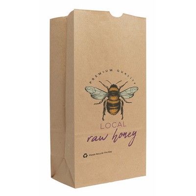 Full Color 1-Sided SOS Kraft Paper Bags (7.125" x 13.9375" x 4.375")