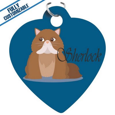 1.25x1.38" - Heart - Aluminum Pet Tag