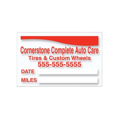 Service Reminder Sticker - Low Tac (1¾"x1¾") - Full Color