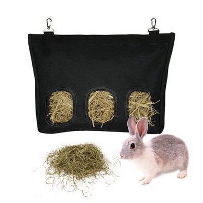 Three Holes 600D Oxford Rabbit Feeding Bag W/ Shoulder Strap
