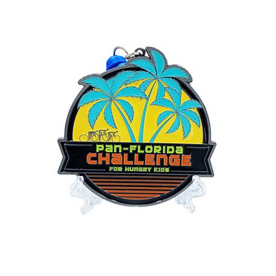 Customized Zinc Alloy Enamel Fill Medallion