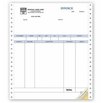 Classic Product Invoices w/ Packing Slip (4 Part)