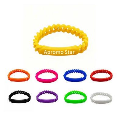 Twist Chain Link Silicone Bracelet