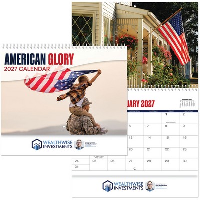 Full Color American Glory Spiral Wall Calendar