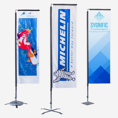 Custom 7.5' X 2.5' Medium Rectangle Flag Banners