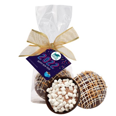 New Years Mega Hot Chocolate Bomb Mug Stuffer - Dark Chocolate Crystal