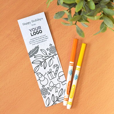 Festive Cheer Color Me Seed Paper Bookmarks