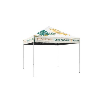 Pop-up Tent 4-sided printed canopy 10'x10' - Frame 40mm (KIT)