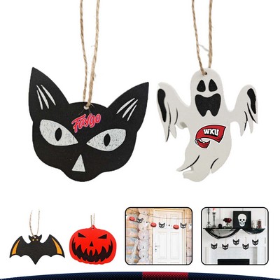 Wooden Halloween Decorative Pendant