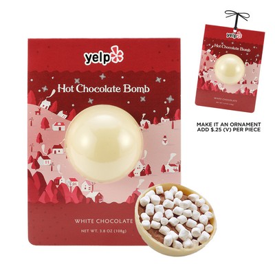 Mega Hot Chocolate Bomb Billboard Card - White Chocolate