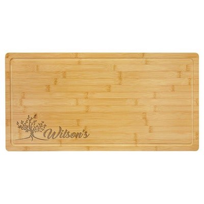 Bamboo Cutting Board w/Drip Ring (23 3/4" x 12")