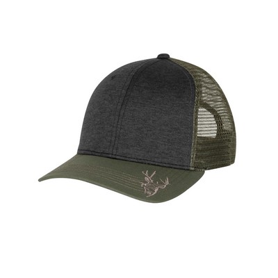DRI DUCK Structured Mid Profile Heather Trucker Hat