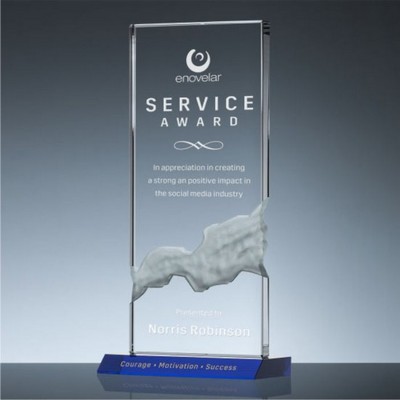 Cascade Award w/Blue Base (4"x 9")
