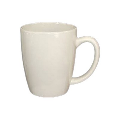 Curved Ceramic Mug, 12 Oz.
