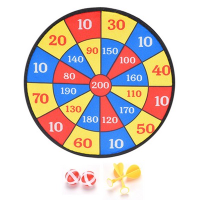 35.5CM Hook&Loop Dartboard with 2pcs darts & 2pcs sticky balls