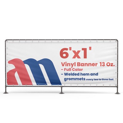 Banner 6'x1' Vinyl 13 Oz. Full Color