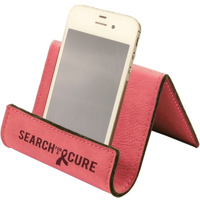 3 1/2" x 2 1/2" Pink Leatherette Holder Easel