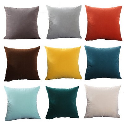 9 x 14" Premium Square Satin Silk Polyester Short Plush Throw Pillowcase With Hidden Zipper