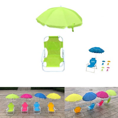 Kids Folding Beach Chair With Umbrella/Portable Multifunctional Beach Chair
