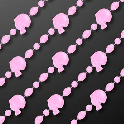 Pastel Pink Football Beads Necklace (NON-Light Up) - BLANK