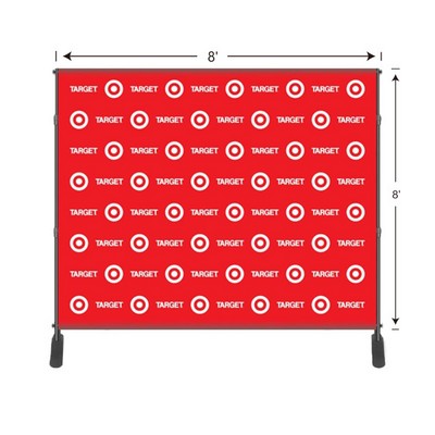 8' X 8' Adjustable Step And Repeat Backdrop Banner Stand(Frame+Fabric)