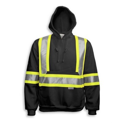 Black Hi-Vis Pullover Hoodie