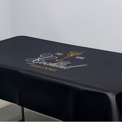 Rectangular Vinyl Tablecloth with Logo