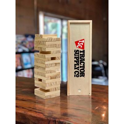 Tumbling Tower Game in Wooden Box (12" when Packaged)