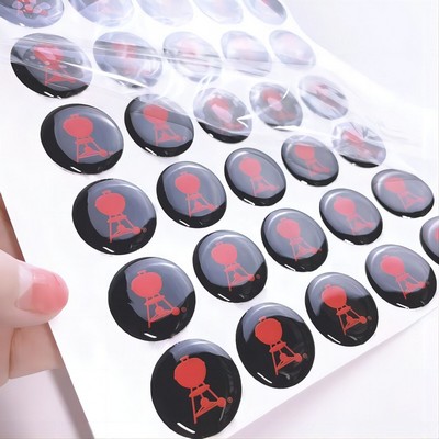 Round Domed Epoxy Sticker