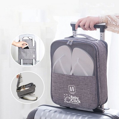 Portable Waterproof Shoe Bag with Zipper Closure for Travel Storage